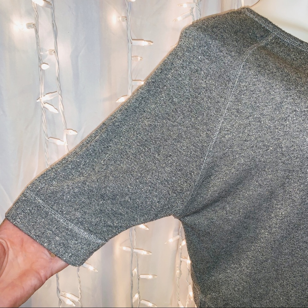 LANE BRYANT ⭐️ Silver Sparkle Sequin Raglan Blouse - Picture 4 of 7